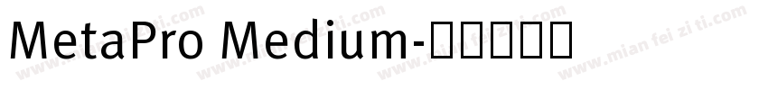 MetaPro Medium字体转换